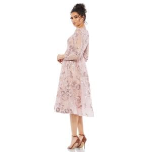 New Mac Duggal Floral Embellished A-Line Rose Pink Gown - Size 14 Style 67849